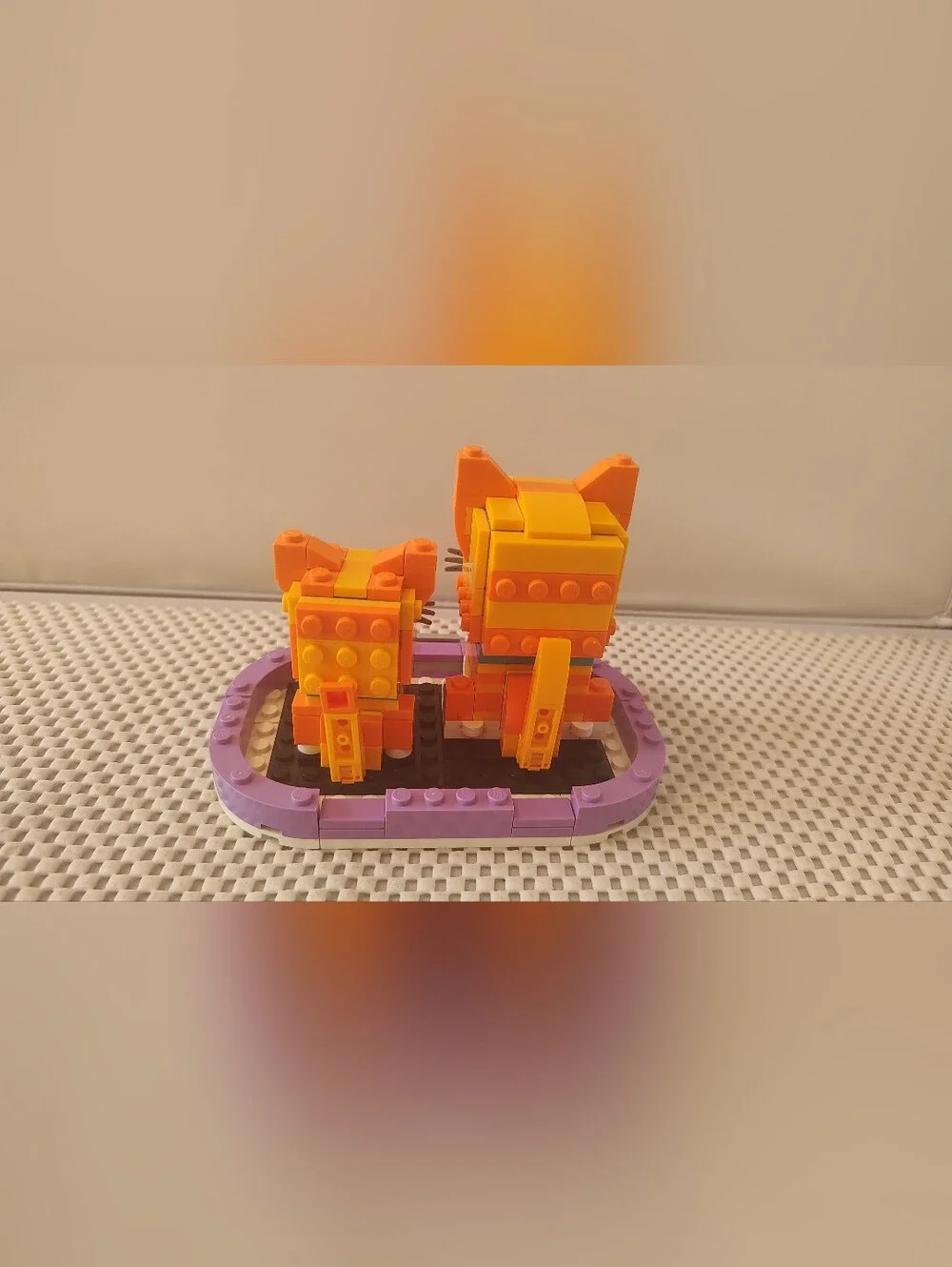 Lego 40480 Ginger Tabby #133 & Kitten #134 Brick Headz Pets Gently Used Toy